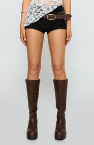 Princess Polly Think Fast Ruffle Lace Micro Shorts