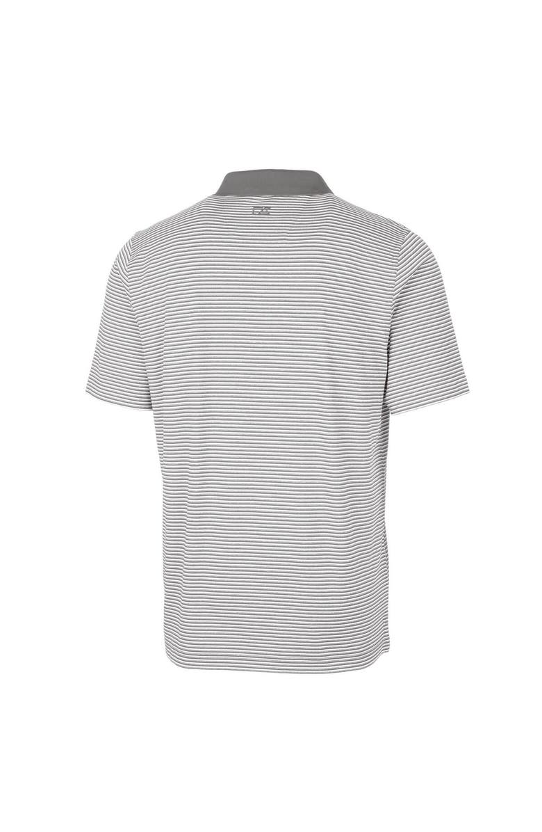 Cutter & Buck Men's Cutter & Buck Gray Michigan State Spartans Big & Tall Forge Tonal Stripe Stretch Polo, Alternate, color, 
