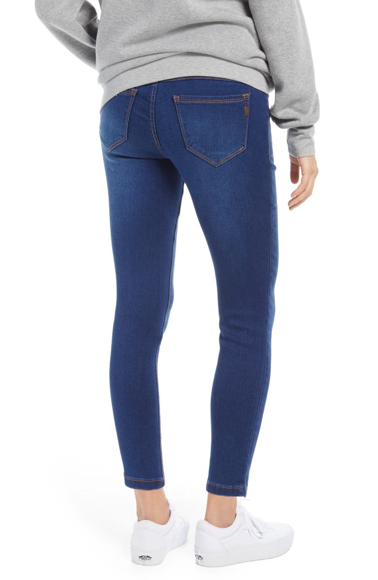 1822 Denim Butter Ankle Skinny Maternity Jeans, Alternate, color, 