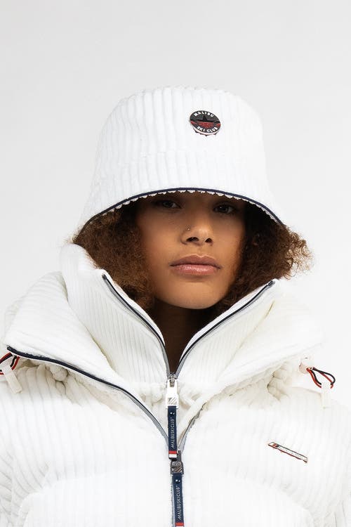Malibu Ski Club Pistebasher Bucket Hat In White