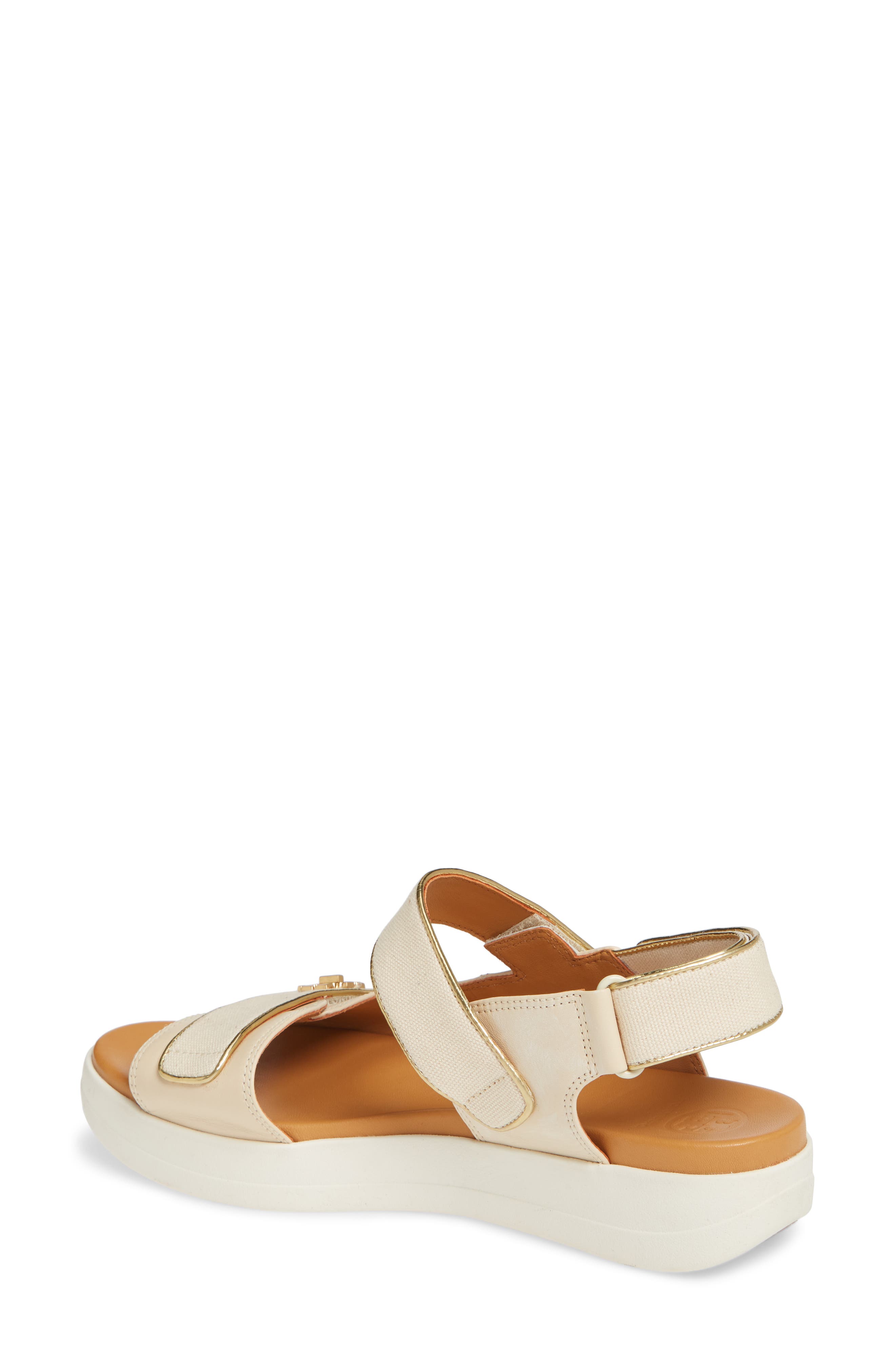 Tory Burch Kira Logo Slingback Sandal, Alternate, color, 