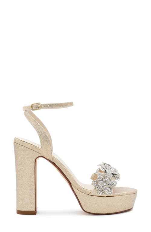 Touch Ups Lily Ankle Strap Platform Sandal In Champagne