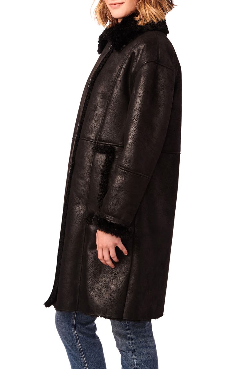 Bernardo Oversize Faux Fur Coat, Alternate, color, 