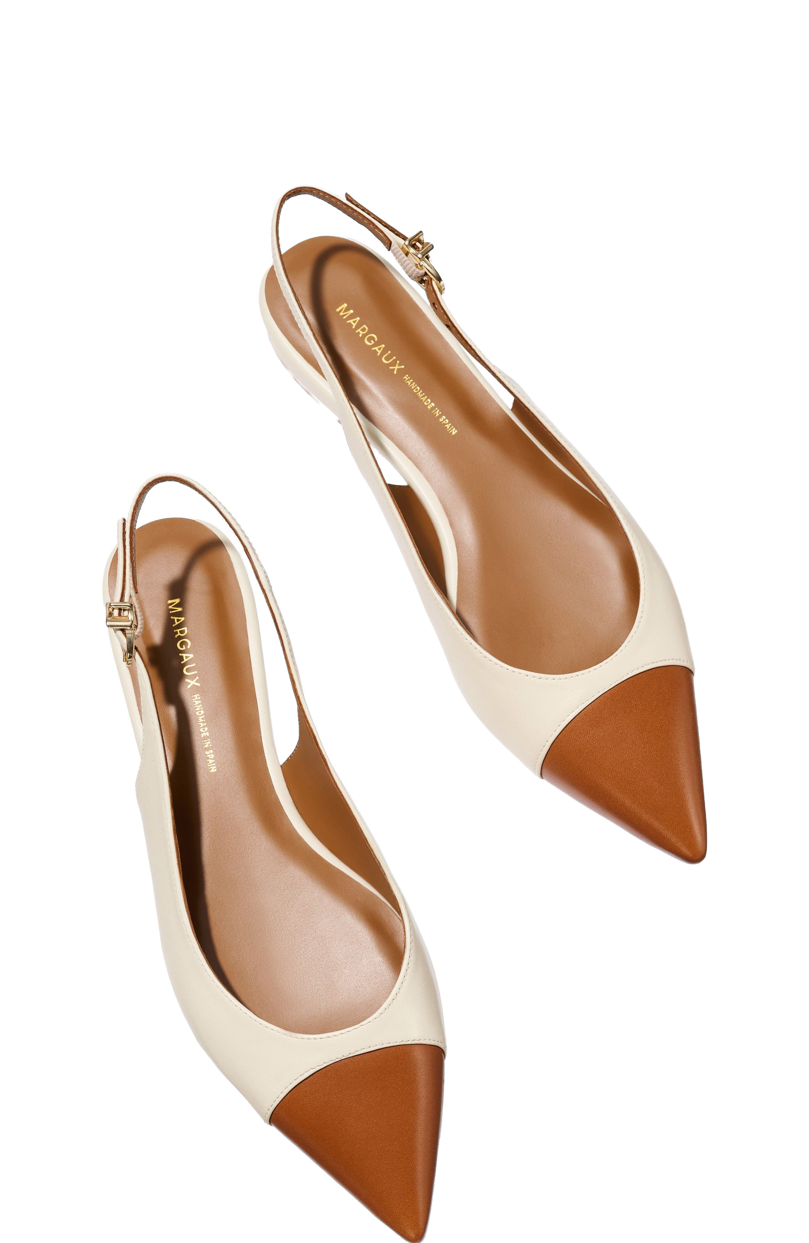 MARGAUX The Elise Cap-Toe, Alternate, color, Cotton And Saddle Nappa