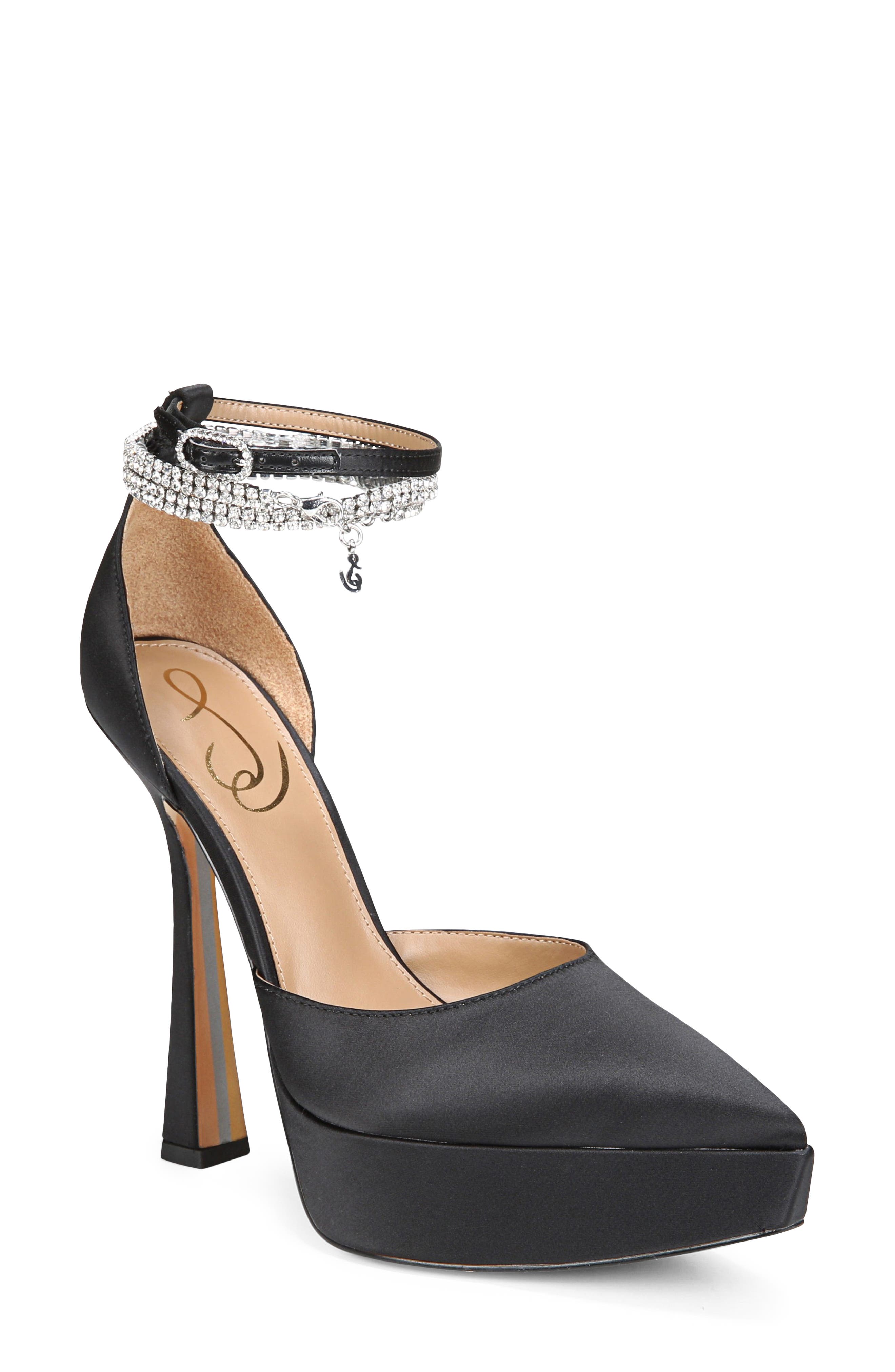 Sam Edelman Andie Crystal Strap Platform Pump, Main, color, 