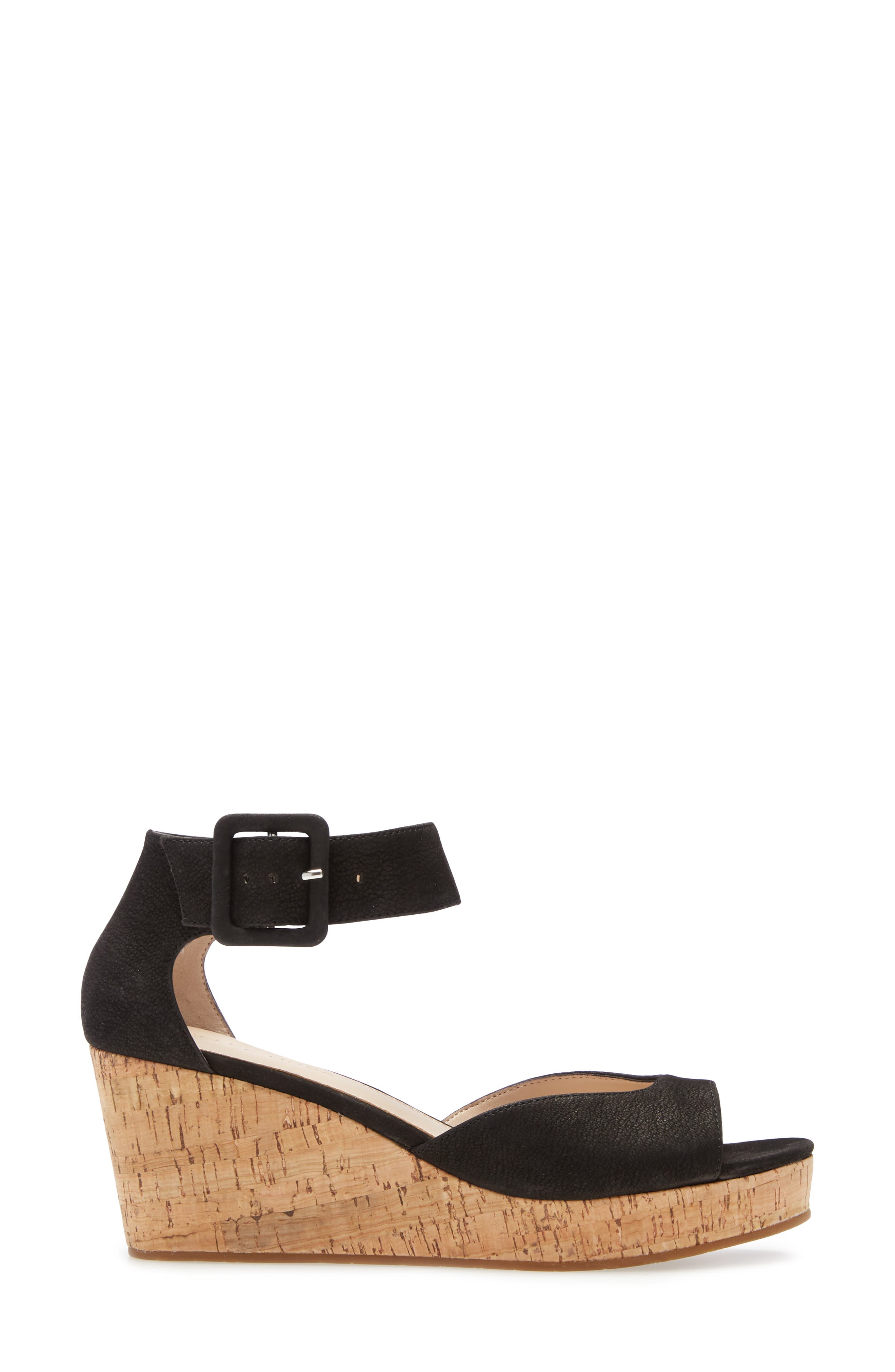 Koko Platform Wedge Sandal, Alternate, color, BLACK NUBUCK LEATHER