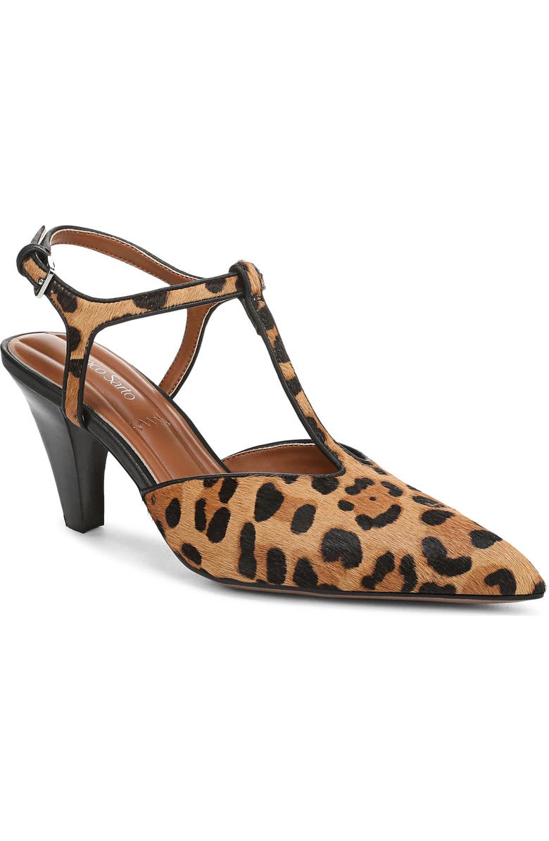 Franco Sarto Ovett Pointed Toe T-Strap Pump, Main, color, Camel Tan