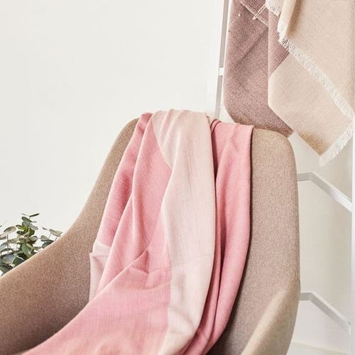 Studio Variously Soft Handwoven Merino Throw In Pink