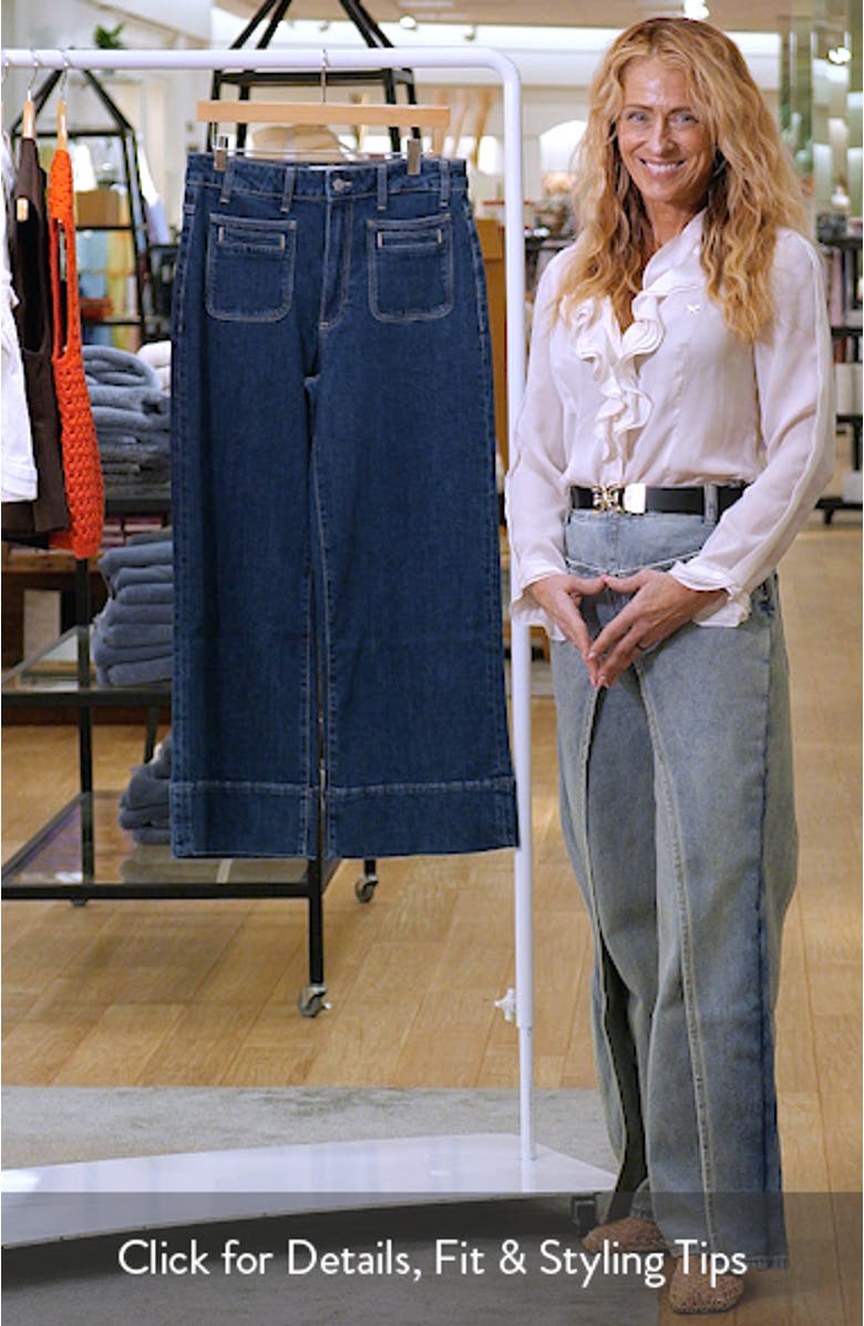 Anessa Front Pocket Ankle Wide Leg Jeans, sales video thumbnail