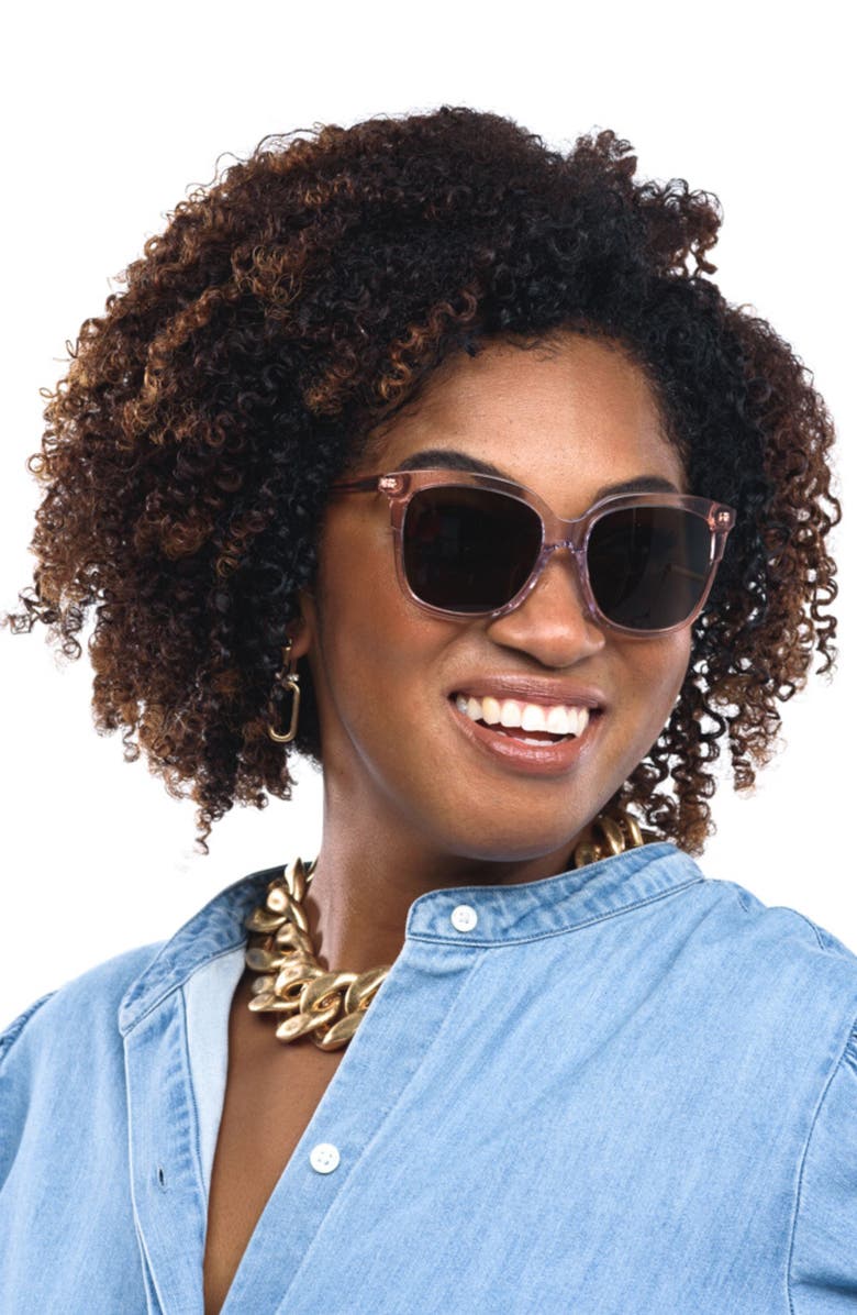 Mohala Eyewear Keana 54mm Medium Nose Bridge Medium Width Polarized Square Sunglasses, Alternate, color,