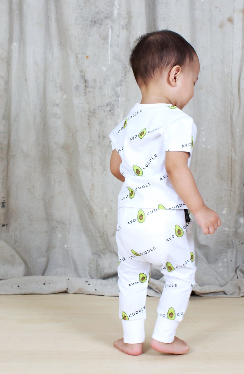 TINY TRIBE Avo Cuddle Fitted Two-Piece Pajamas, Alternate, color,