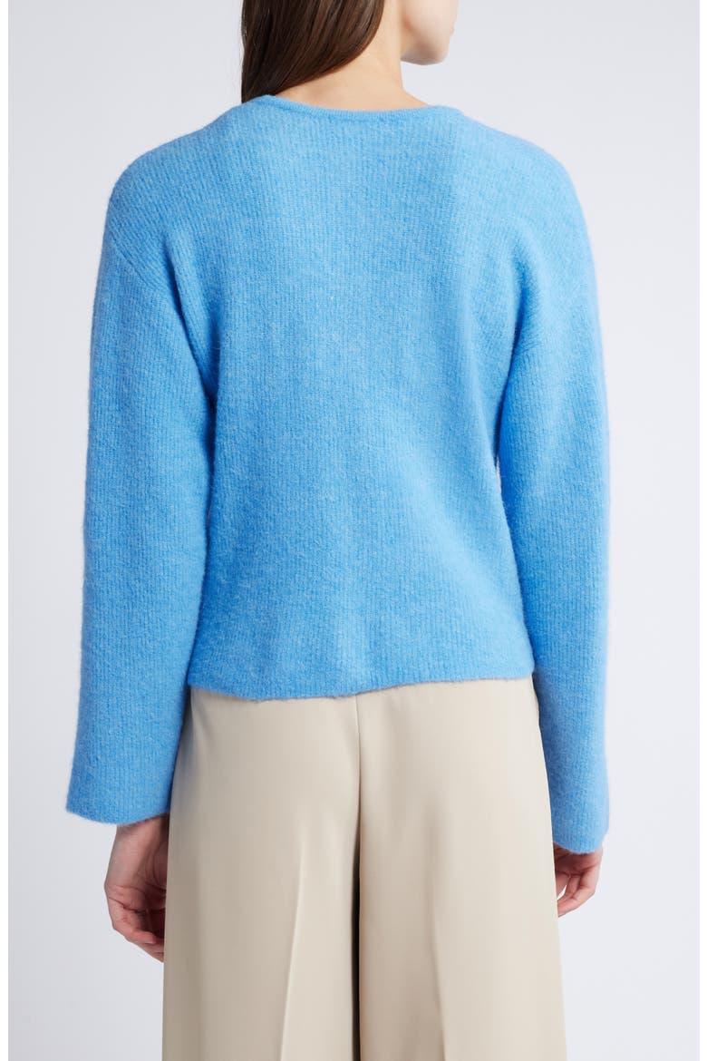 Alpaca & Wool Blend Cardigan, Alternate, color, BRIGHT BLUE