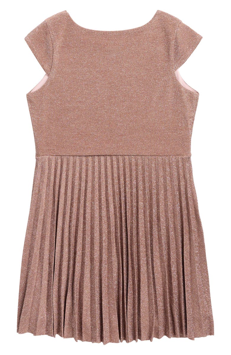 Ava & Yelly Kids' Pleated Skater Dress, Alternate, color, Rose Gold