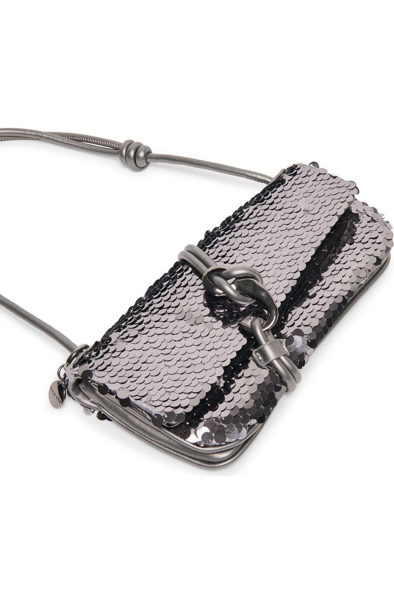 Dolce Vita Alice Sequin Shoulder Bag, Alternate, color, Gunmetal