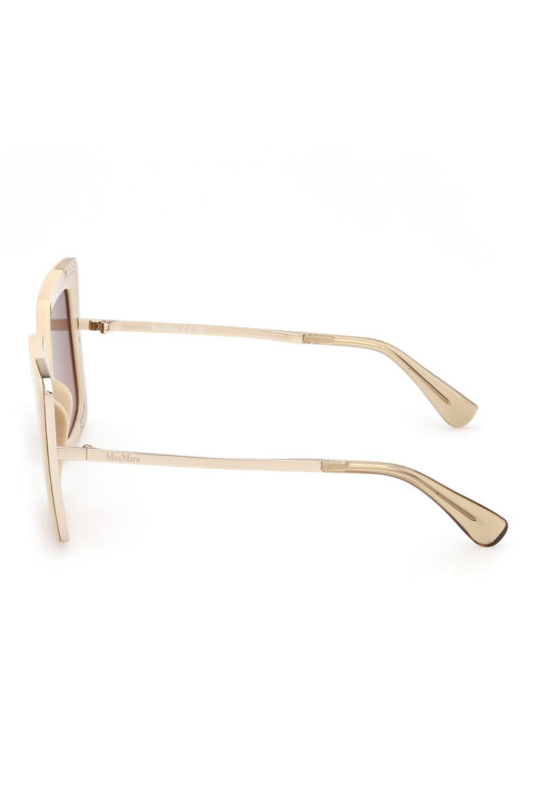 Square Sunglasses, Alternate, color, IVORY / GRADIENT BROWN