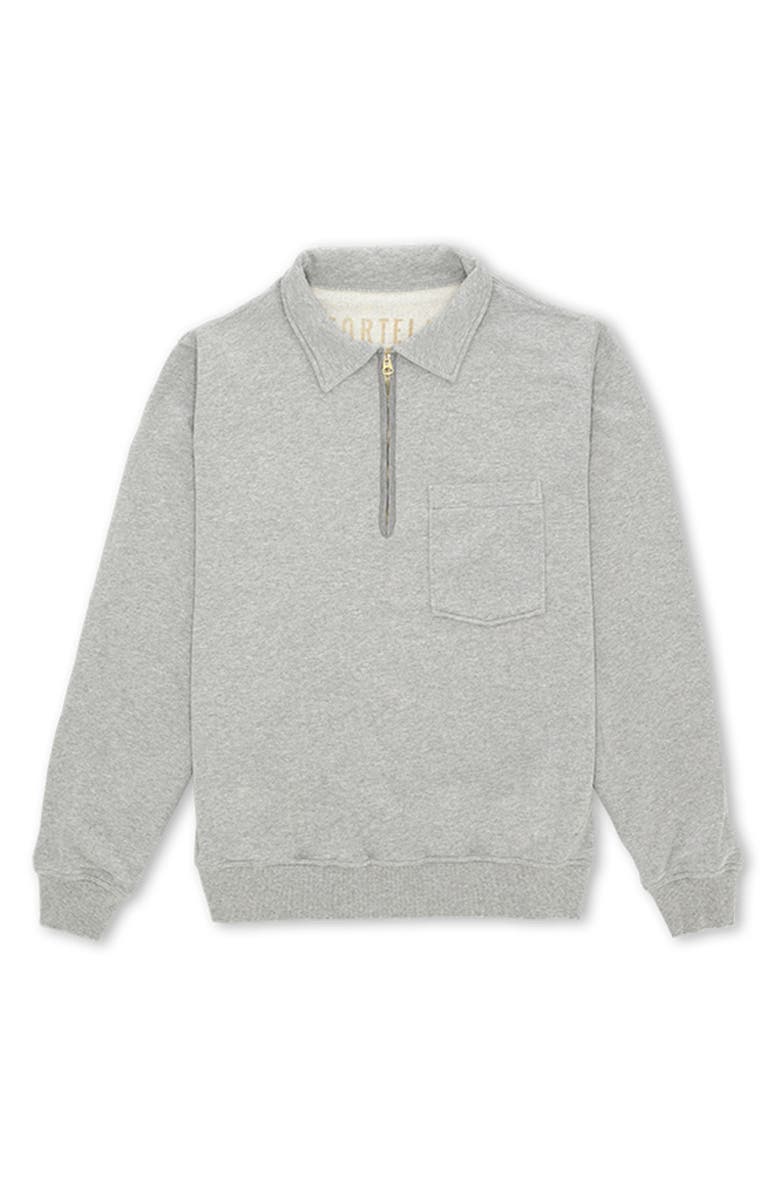 Fortela Cotton Zip-Up Sweatshirt, Main, color, Grey