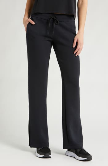 Zella Level Set Straight Leg Slit Hem Track Pants | Nordstrom Zella Level Set Straight Leg Slit Hem Track Pants | Nordstrom
