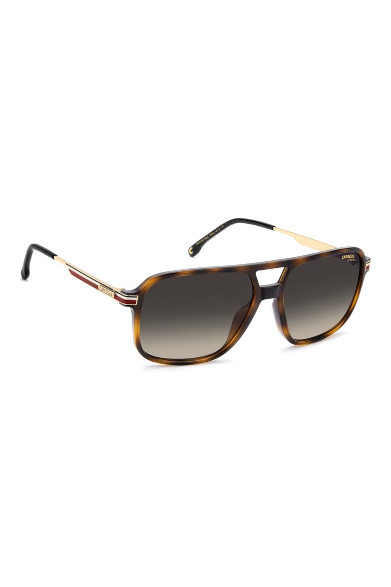 390/S 59mm Gradient Rectangular Sunglasses, Alternate, color, HAVANA/ DARK GREY SF