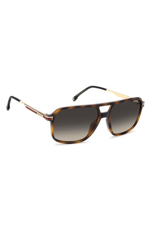 Carrera Eyewear 390/s 59mm Gradient Rectangular Sunglasses In Brown
