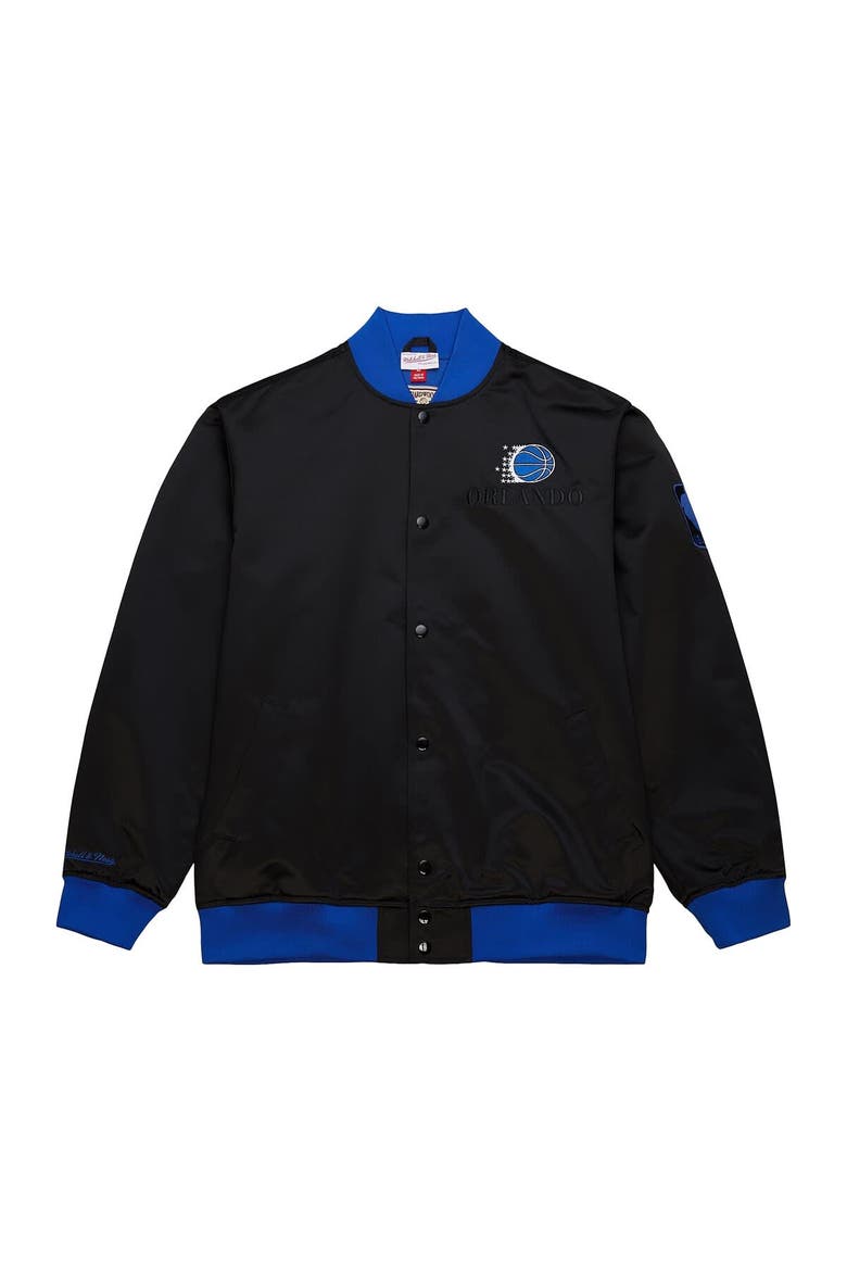 Men's Mitchell & Ness Black Orlando Magic Hardwood Classics Team OG 3.0 Lightweight Satin Full-Snap Jacket, Alternate, color, Black