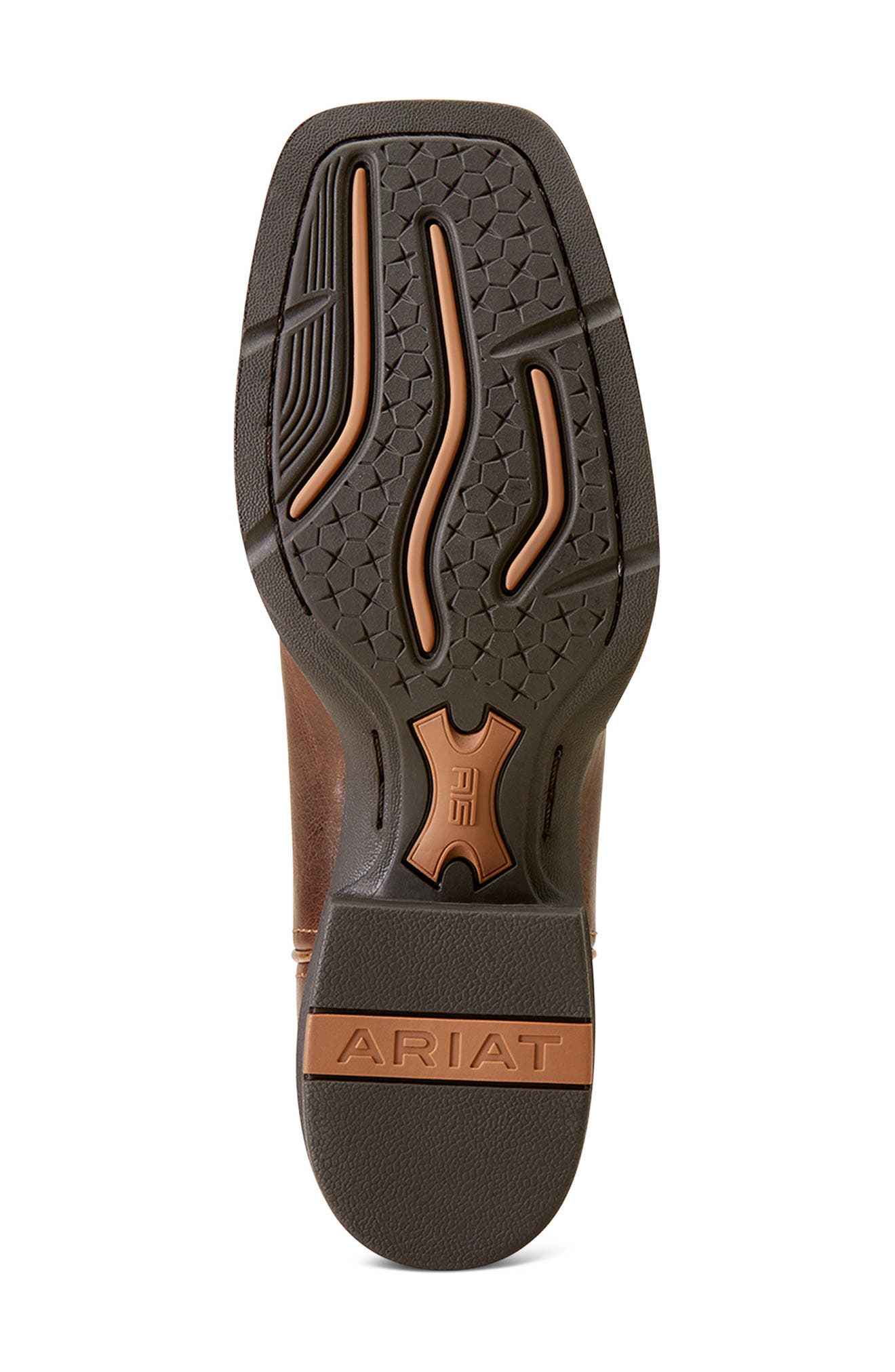 Ariat Round Up Wide Square Toe Western Boot, Alternate, color, Brown