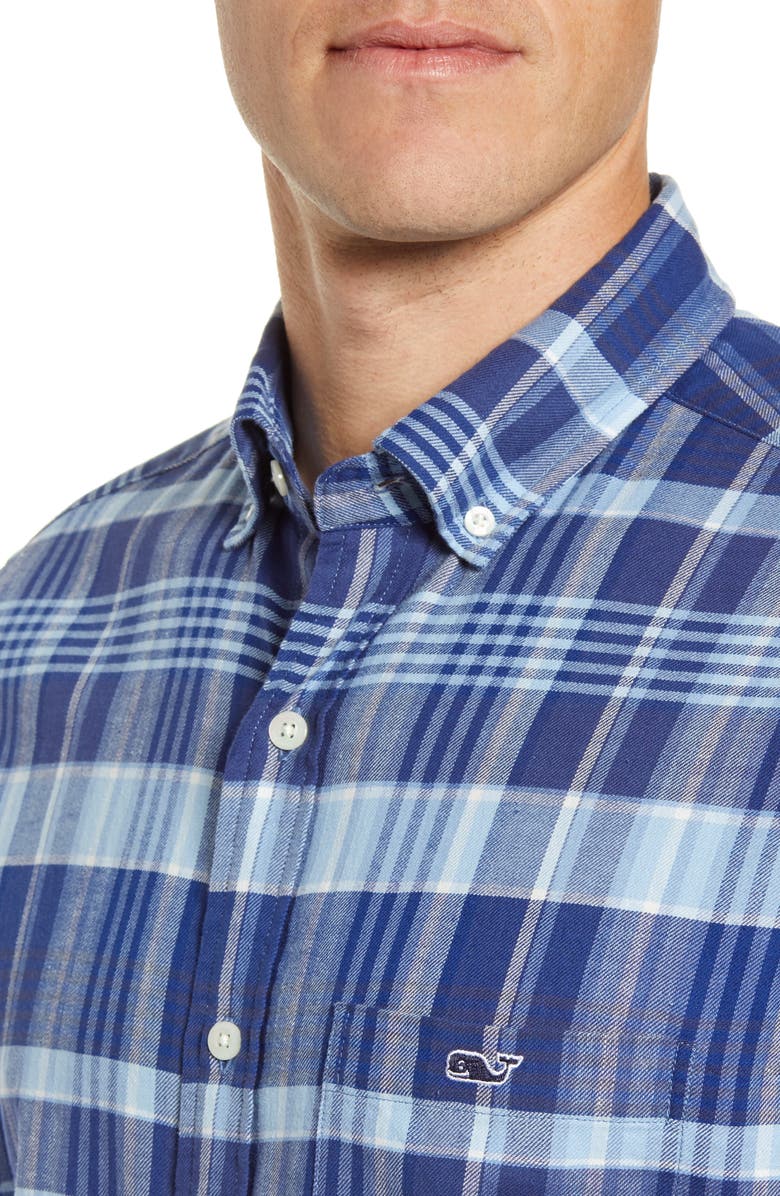 vineyard vines Tucker Classic Fit Plaid Short Sleeve Button-Down Shirt, Alternate, color, 