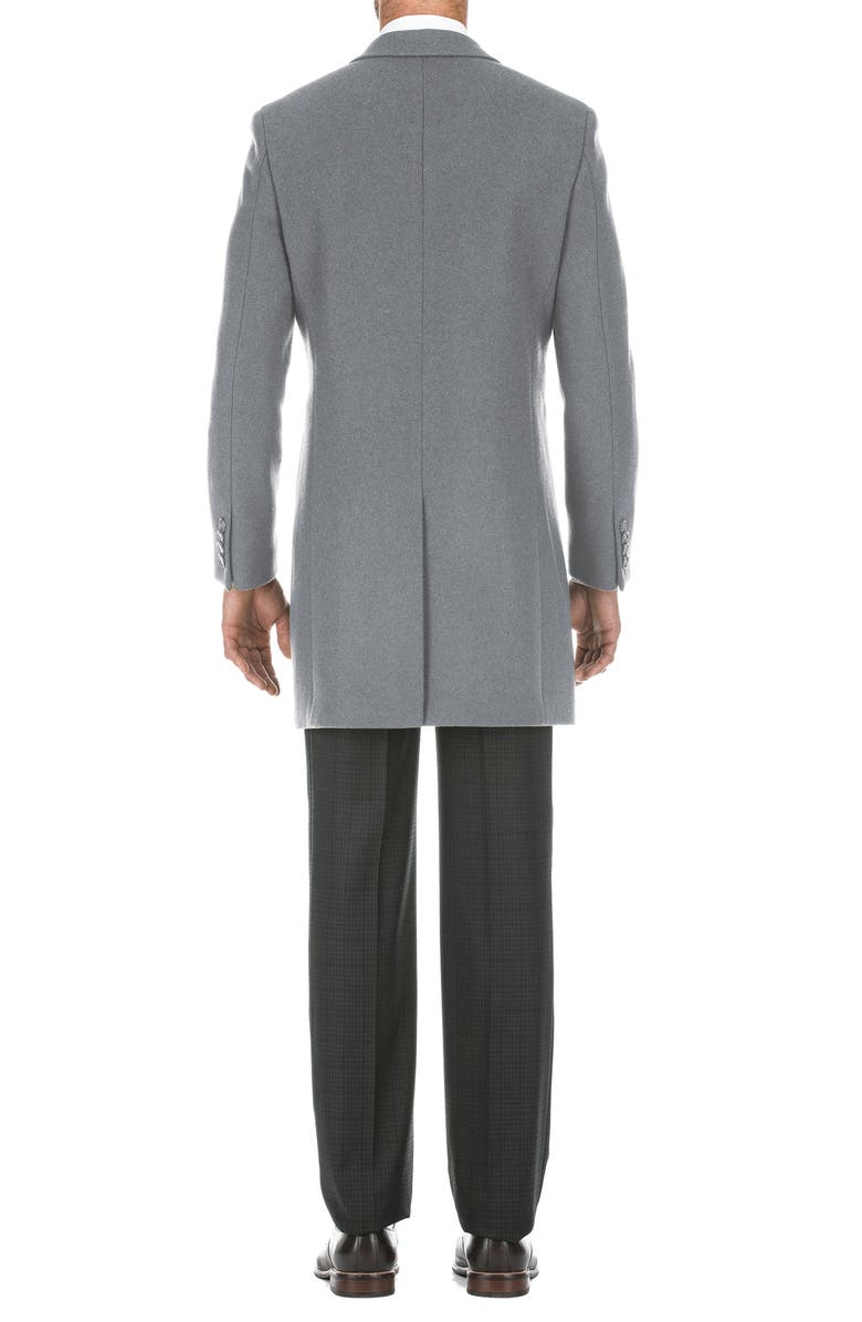 English Laundry Wool Blend 3-Button Three-Quarter Length Top Coat, Alternate, color, Lt Gray