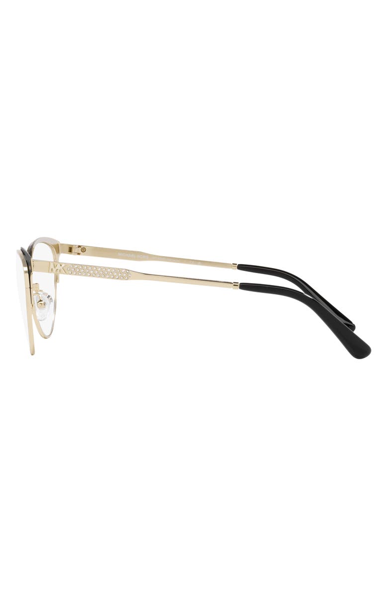 Michael Kors Marsaille 55mm Cat Eye Optical Glasses, Alternate, color, Light Gold