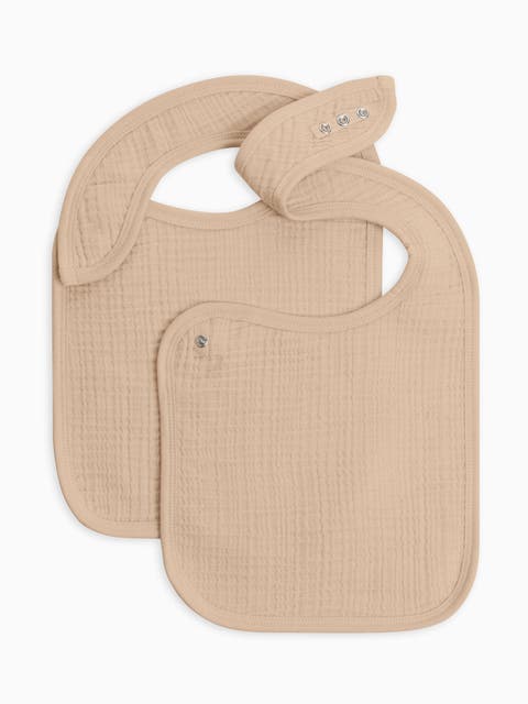 Organic 2-Pack Muslin Bibs (Baby)