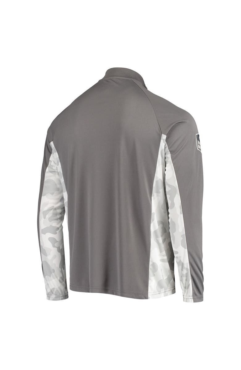 COLOSSEUM Men's Colosseum Gray/Camo Oklahoma Sooners OHT Military Appreciation Swoop Quarter-Zip Jacket, Alternate, color, 