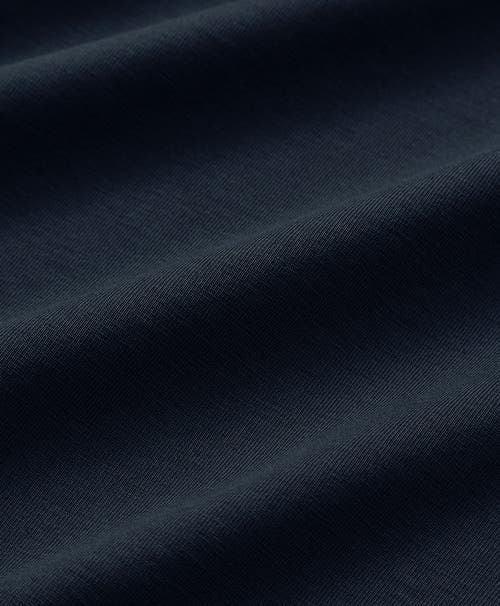 Pact Organic Cotton Luxe Stretch Jersey Slim Crew Neck Tee In Midnight Blue