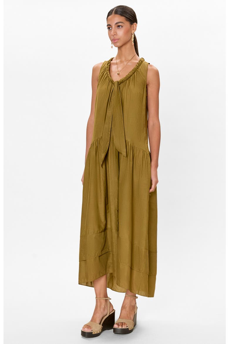 Lilou Sleeveless Dress, Alternate, color, Leaf Green
