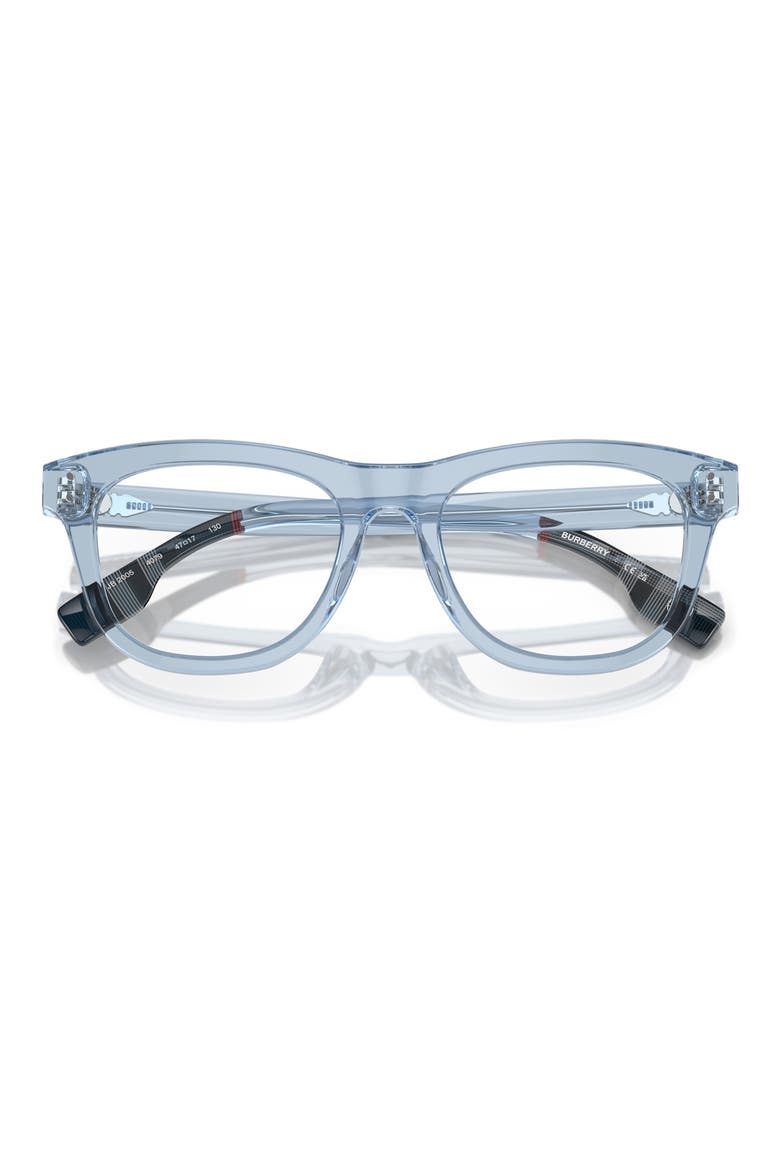 47mm Square Optical Glasses, Alternate, color, AZURE / DEMO LENS