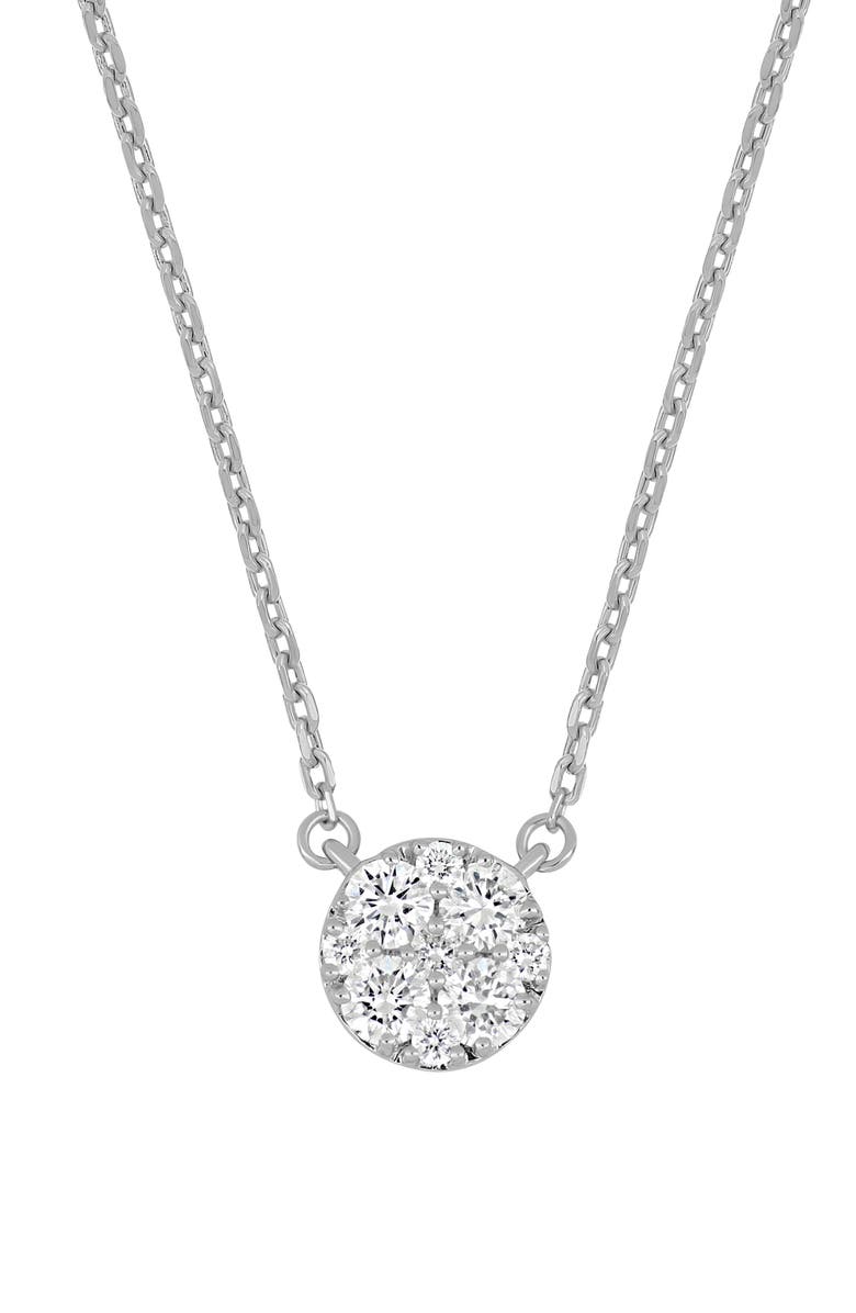 Bony Levy Mika 18K White Gold Pavé Diamond Disc Pendant Necklace, Main, color, 18K White Gold