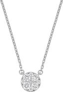 Bony Levy Mika 18K White Gold Pavé Diamond Disc Pendant Necklace