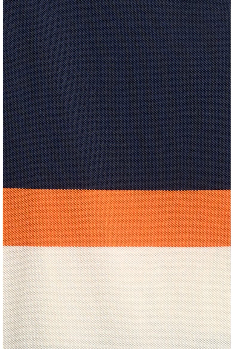 Kids' Runner Striped Cotton Piqué Polo, Alternate, color, NAVY BLAZER