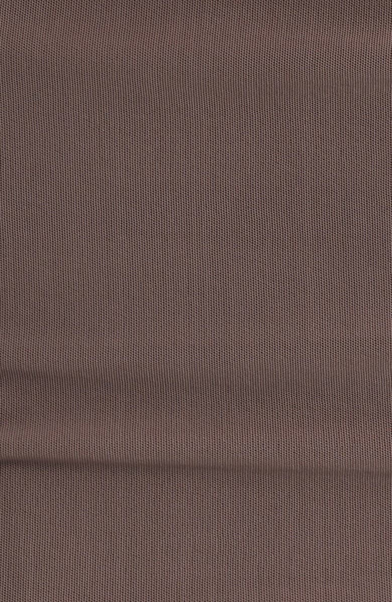 Mistress Rocks Off the Shoulder Long Sleeve Corset Minidress, Alternate, color, Dusty Brown