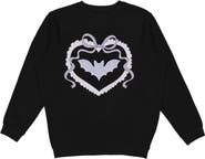 Sweet Wink Rhinestone Bat Patch Halloween Sweatshirt