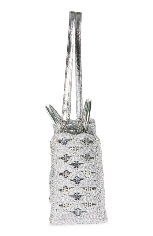 Rabanne Metallic Raffia Disc Tote