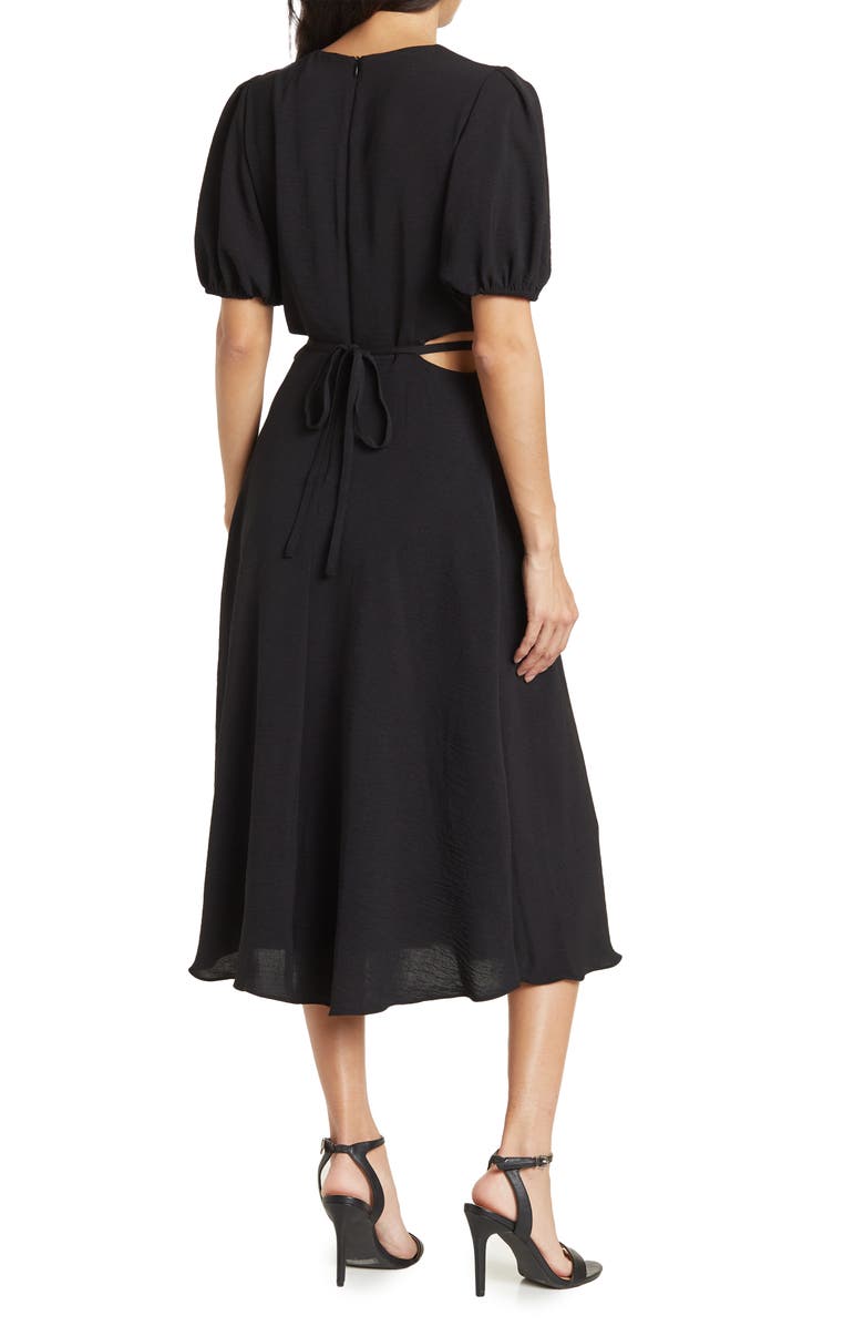 Gabby Skye Waist Cutout Midi Dress, Alternate, color, 