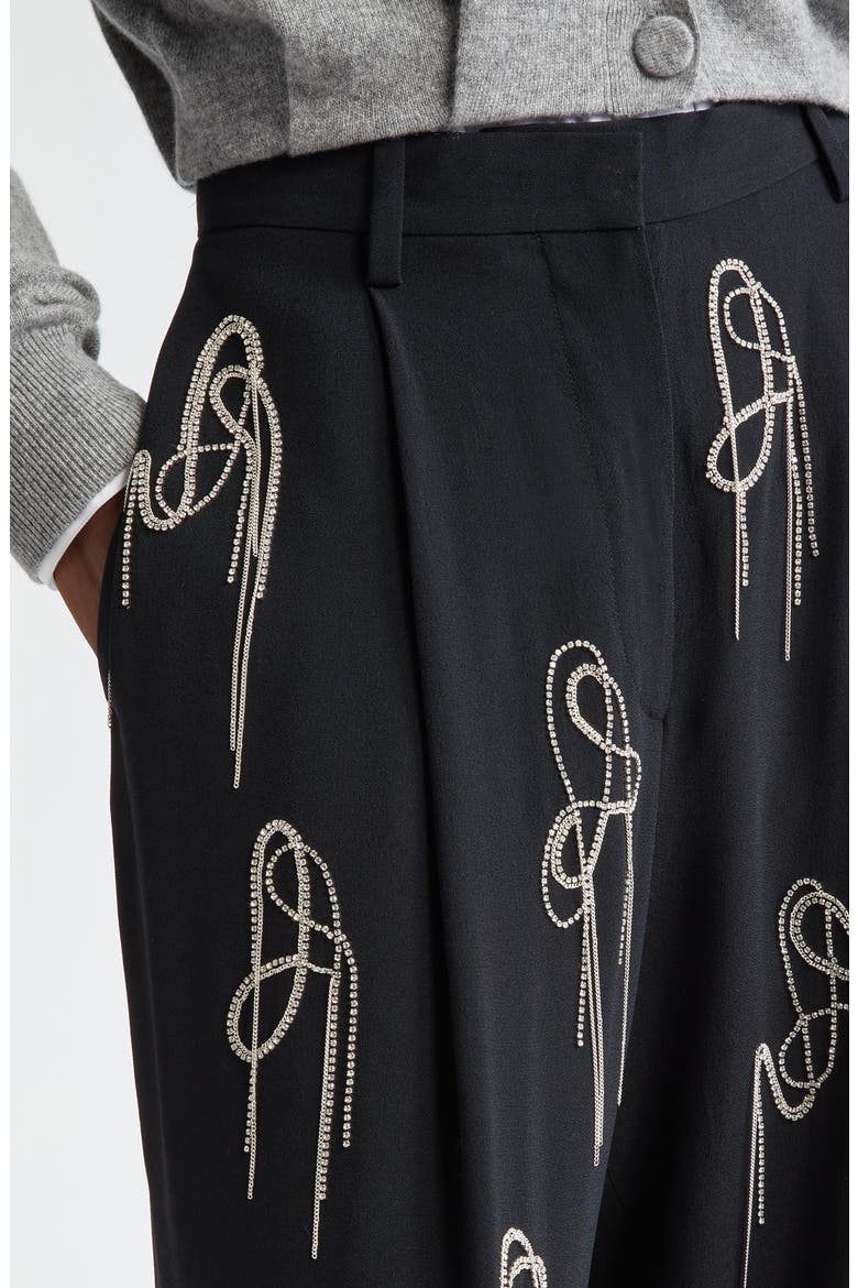 Porter Embellished Wide Leg Pants, Alternate, color, BLACK