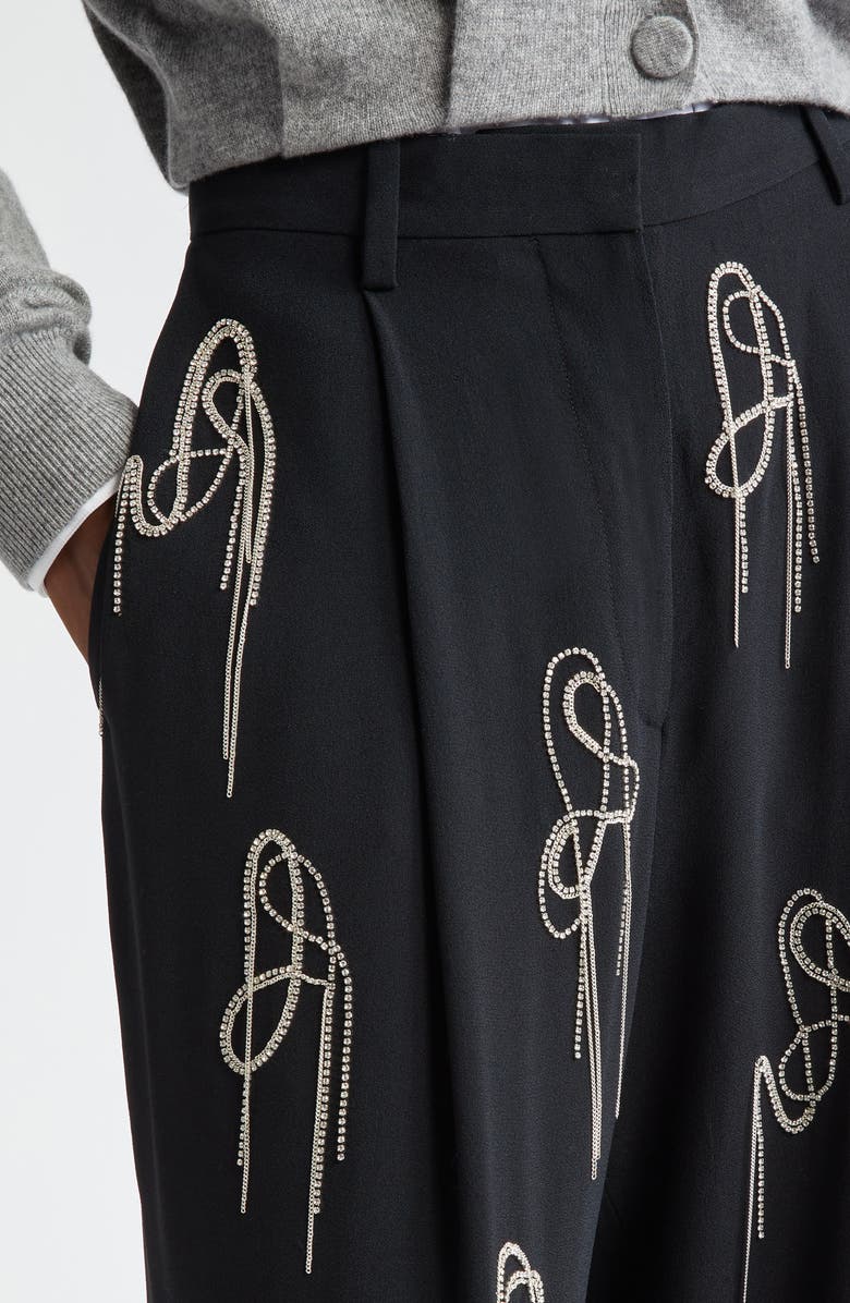 Dries Van Noten Porter Embellished Wide Leg Pants, Alternate, color,