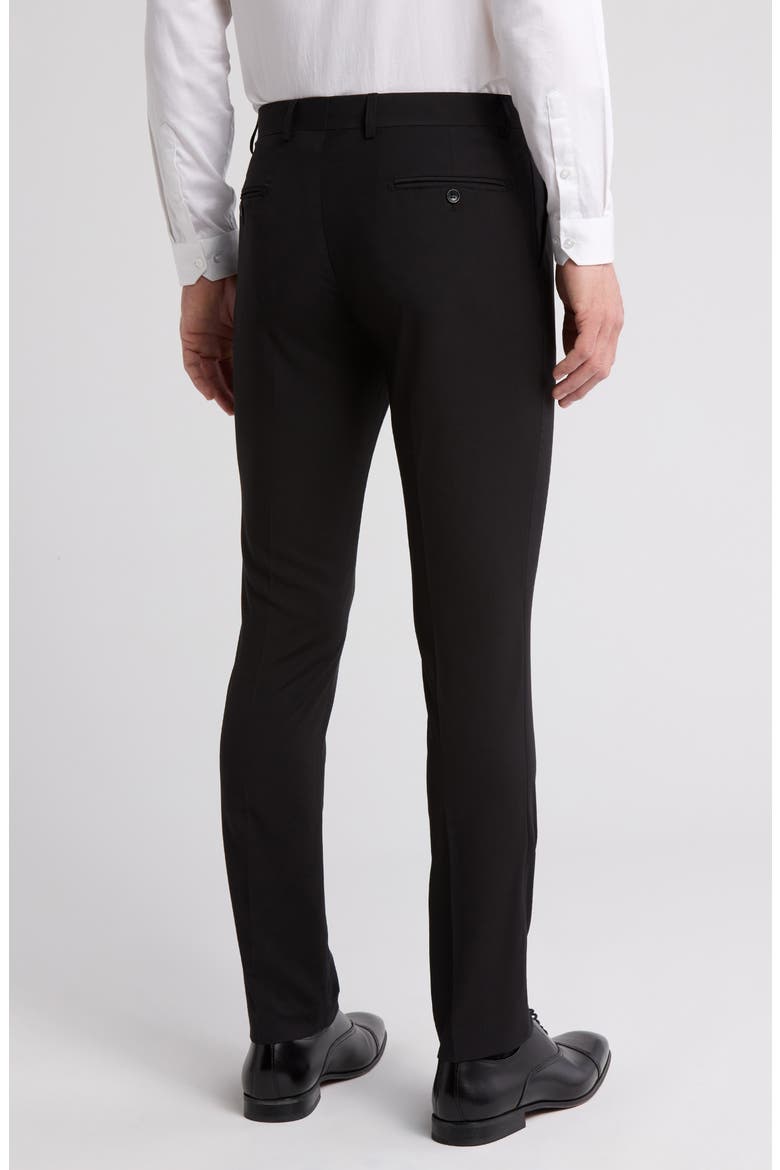 Slim Fit Dress Pants, Alternate, color, BLACK