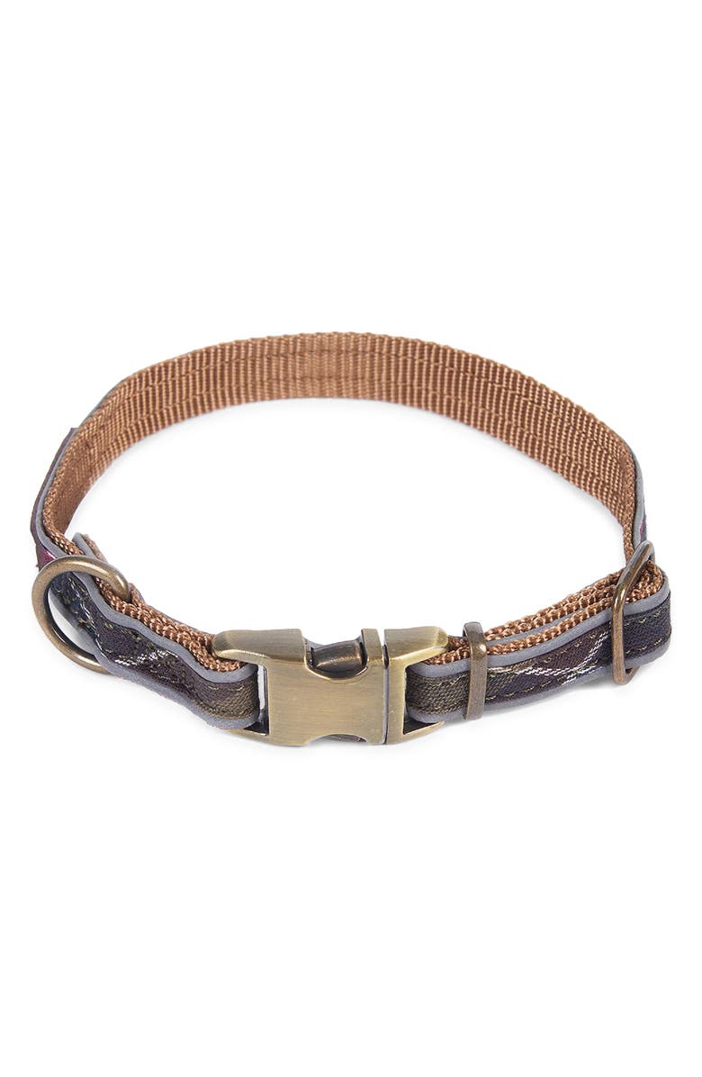 Barbour Reflective Tartan Dog Collar, Main, color,