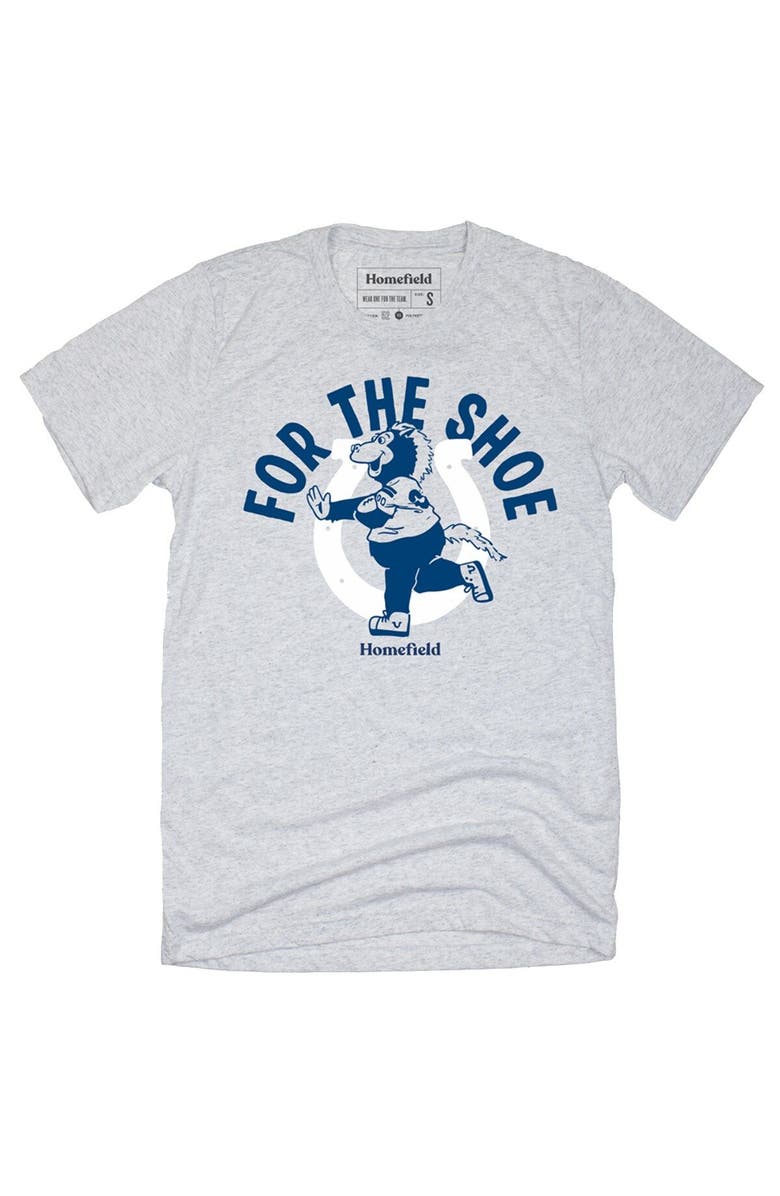 HOMEFIELD Men's Homefield Heather Gray Indianapolis Colts For The Shoe T-Shirt, Main, color, 