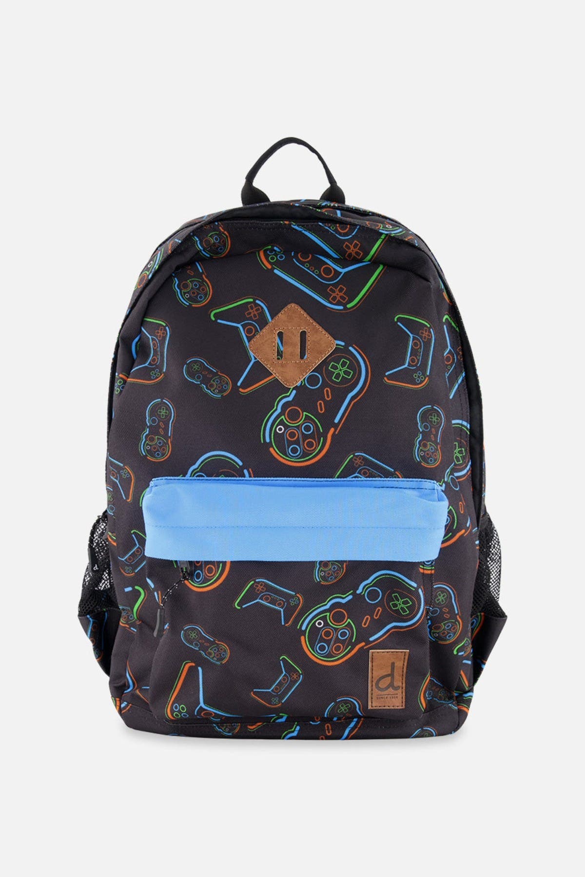 Deux par Deux Controller Durable Spacious Functional Backpack, Main, color, Black Printed Controller