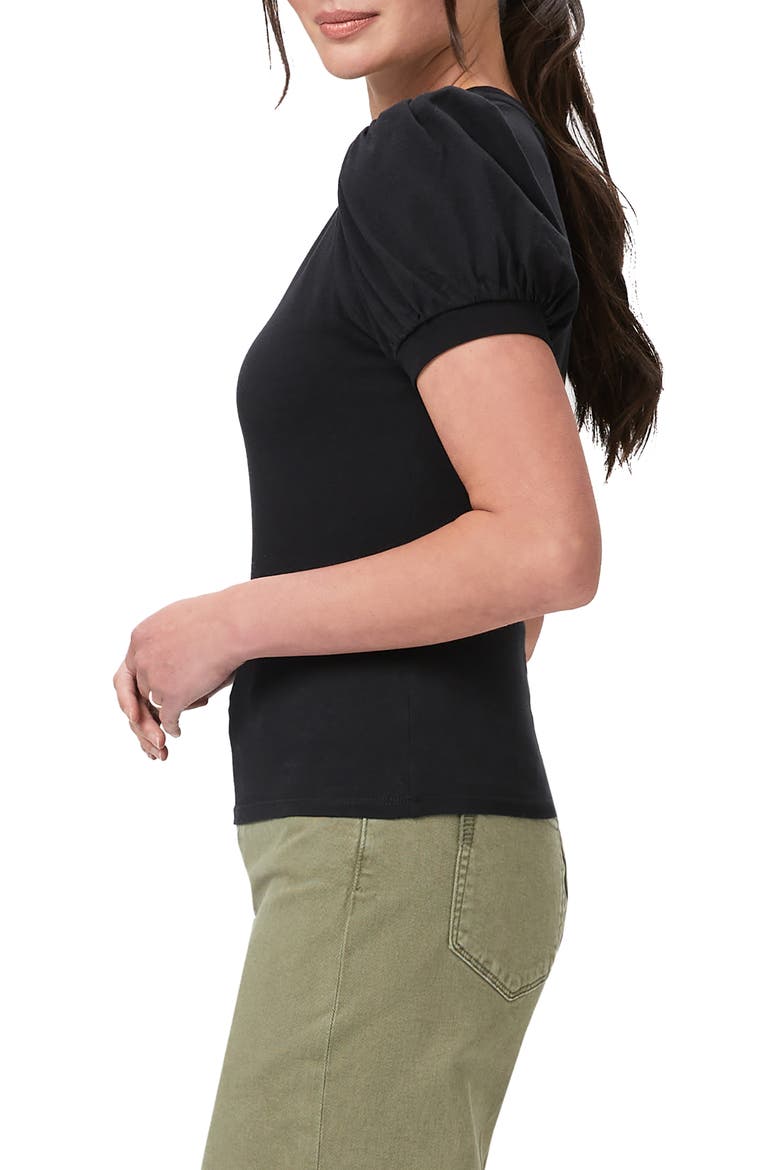 Matcha Puff Sleeve T-Shirt, Alternate, color, BLACK
