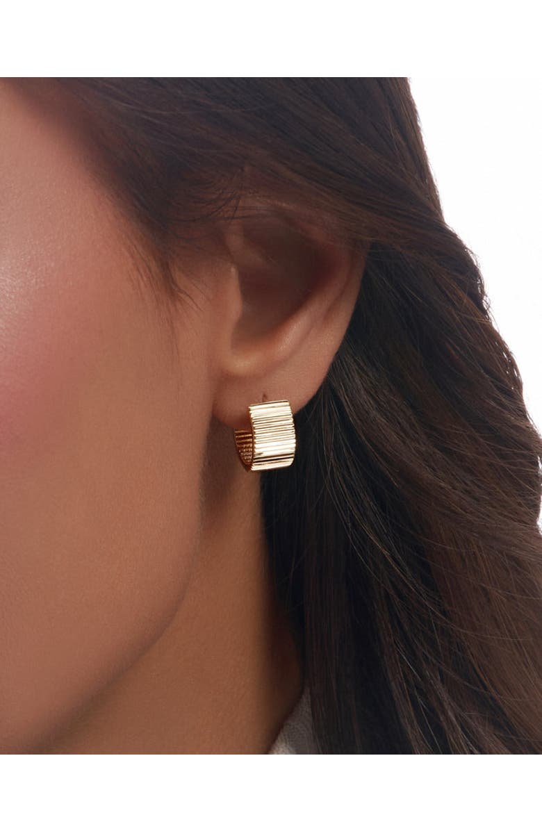 ZARUX Golden Halo Hoops 8mm, Alternate, color, Yellow Gold