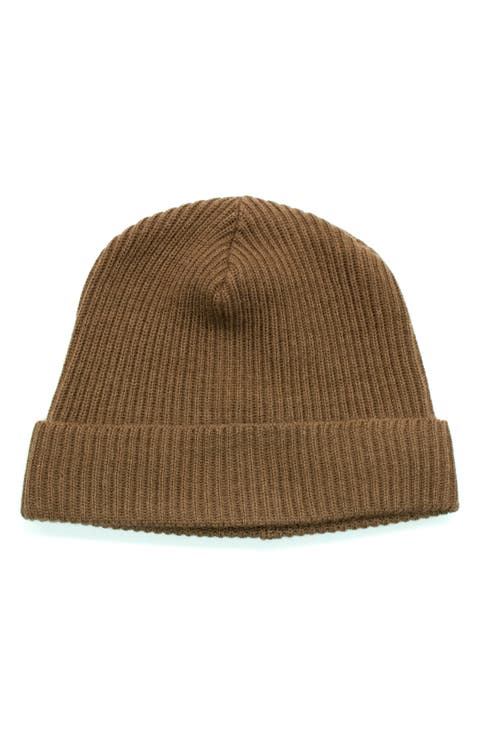 Merino Wool Rib Cuff Beanie