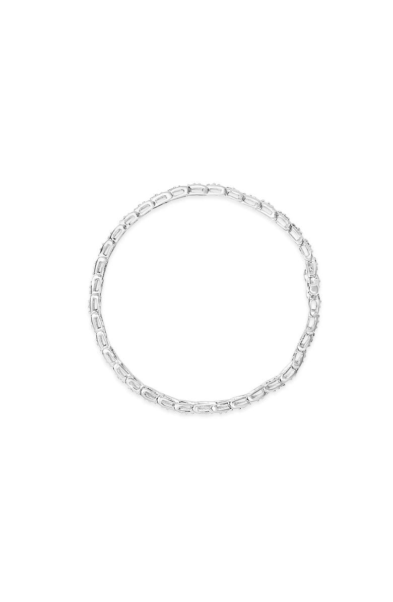 Haus of Brilliance Silver 2.0 Cttw Diamond Fan-Shaped Fancy Chevron Link Tennis Bracelet, Alternate, color, Silver